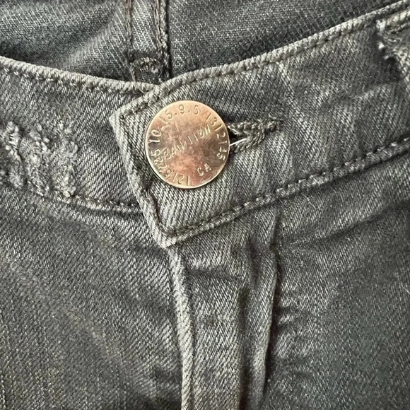 Current Elliott The Ankle Skinny Overdye Black Destroyer Jeans Size 30 - Picture 5 of 15